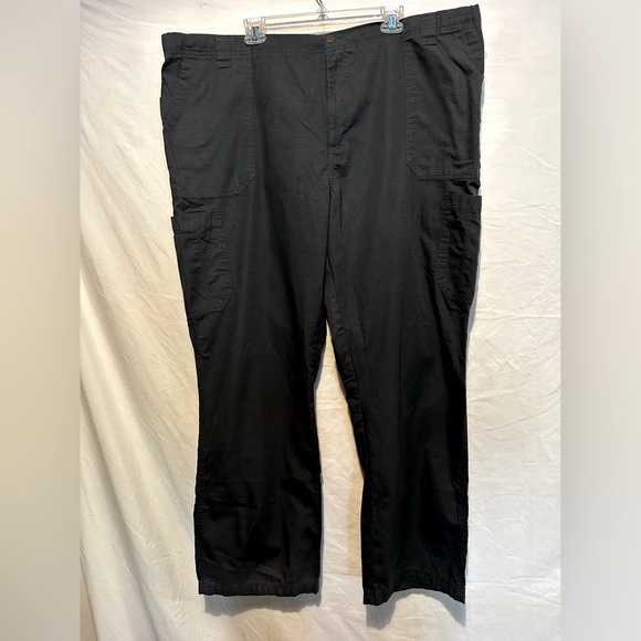 Carhartt Other - Carhartt Pants Mens 3XL Tall Black Cargo Workwear Cotton Drawstring Ripstop
